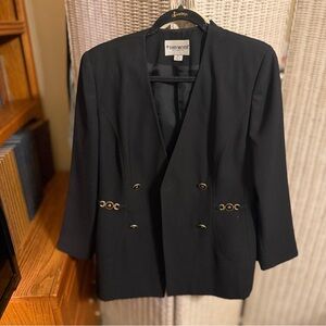 Elegant Black Double-Breasted Blazer